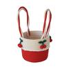 Cute Woven Cotton Rope Storage Organizer Gift Bag Lightweight Handbag Portable Handheld Basket For Home Office Travel