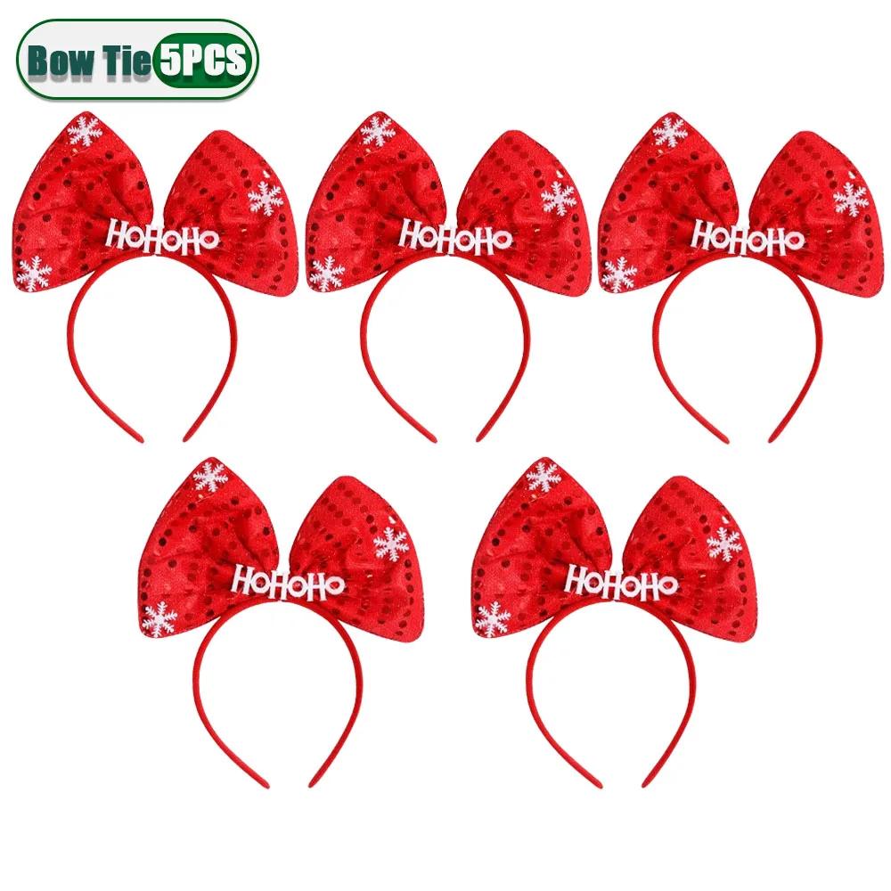 1-20 STÜCKE 2025 Neue Weihnachts-Haarbänder Festliche Partydekoration Erwachsene Kinder Foto-Requisiten Weihnachtsmütze Schneemann Stirnband