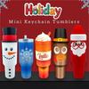 3D Printed Mini Tumbler Keychain Halloween Mini Cup Keychain Christmas Lipstick Holder Pumpkin Ghost Festival Decoration