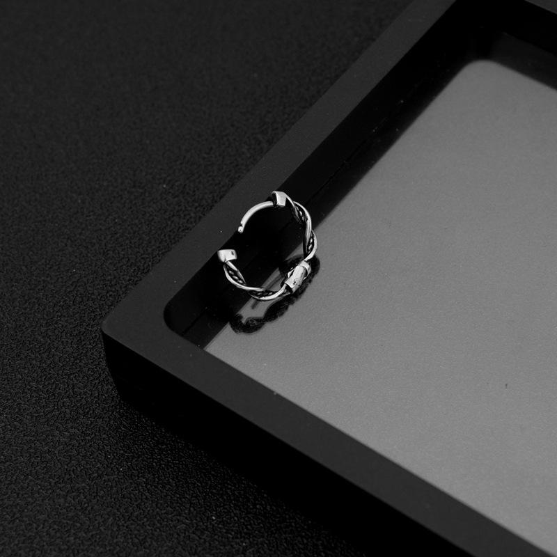 

Серьги и клипсы из титановой стали в стиле панк в виде витой веревки для мужчин и женщин