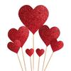 Heart Cake Topper: Bright Red, Perfect for Birthdays, Weddings, and Valentine's Day.