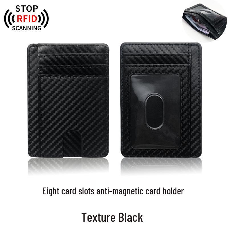 RFID Anti-Demagnetization Card Holder - Unisex PU Multi-Card Slot Sleeve