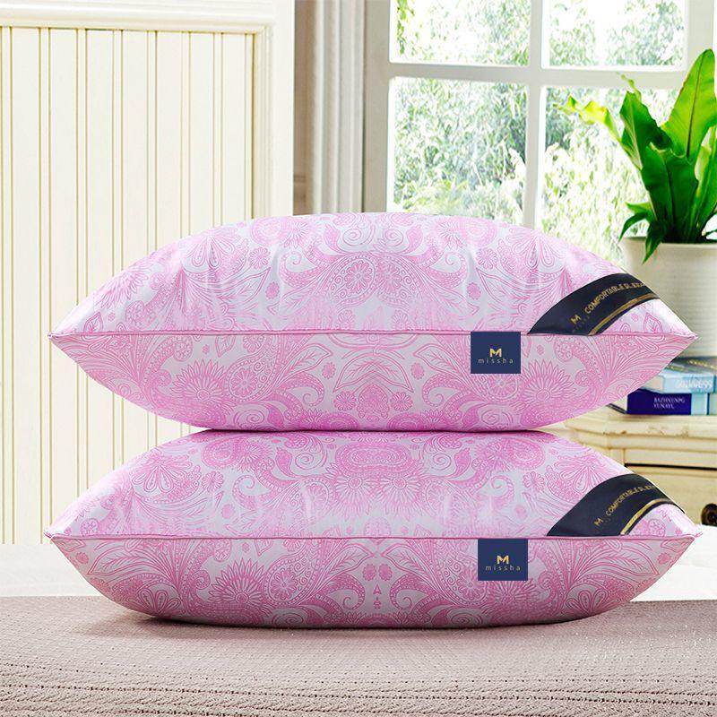 

Удобная подушка для защиты шейного отдела позвоночника и помощи во сне Гостиничная взрослая домашняя подушка для сна 2PCS（750g high pillow]）