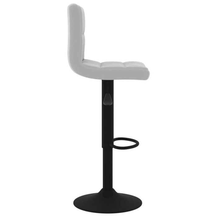 Tabouret de Bar - VIDAXL - Chaise Pivotante - Velours Gris Clair - Réglable en Hauteur - 360°