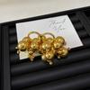 Silver/Gold Metal Balls Ring Round Ball Statement Finger Ring Punk Tassel Ring  for Women