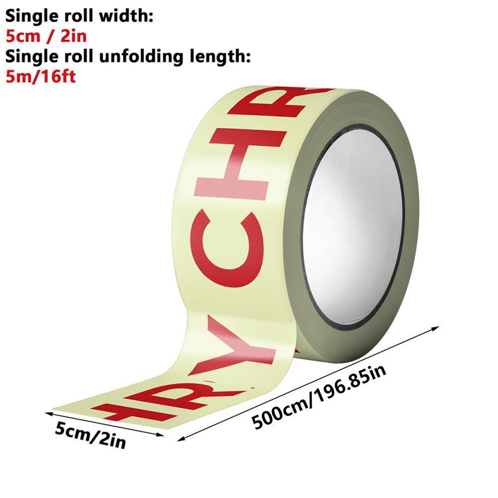 

Luminous Christmas Decoration Warning Tape PVC Fluorescent Hazard Warning Strip 16.4ft Glow In The Dark Seasonal Decor