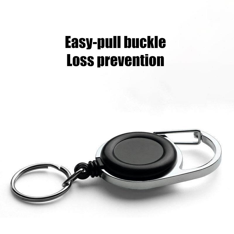 Retractable Keychain Badge Scroll Id Badge Holder Card Holder Backpack Lanyard Hiking Buckle Key Ring Retractable Tool