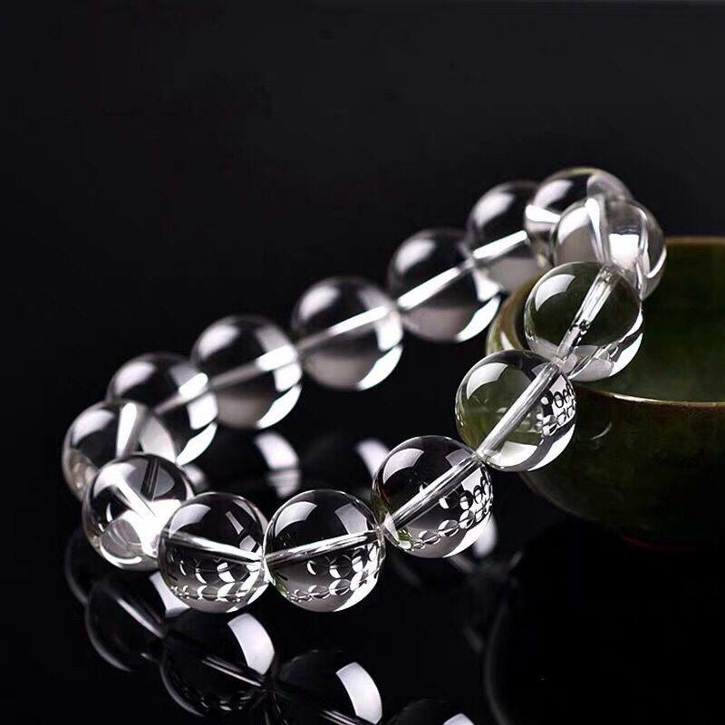 

Мужской браслет из натурального белого кристалла 8A - 18-20 мм Лечебные камни для защиты энергии и позитивной ауры, Роскошная подарочная коробка в 19Mm White Crystal Bracelet