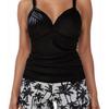 Women's Printed Tankini High Waist Split Boxer Shorts Plus Size Bikini
