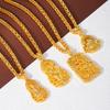 Vietnamese Sand Gold Necklace Men'S Gold-Plated Color Will Not Fade For A Long Time, Pattern Dragon Chain Maitreya Buddha Guanyin Brand Domineering