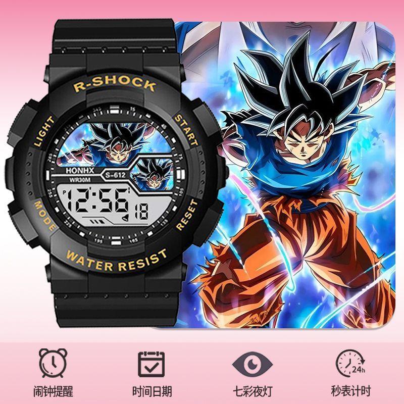 Orologi Y2K Son Goku Saiya-Jin Anime Dragon Ball Wen Orologi da Polso Sportivi Orologi Digitali Orologio da Polso Impermeabile Orologio Elettronico