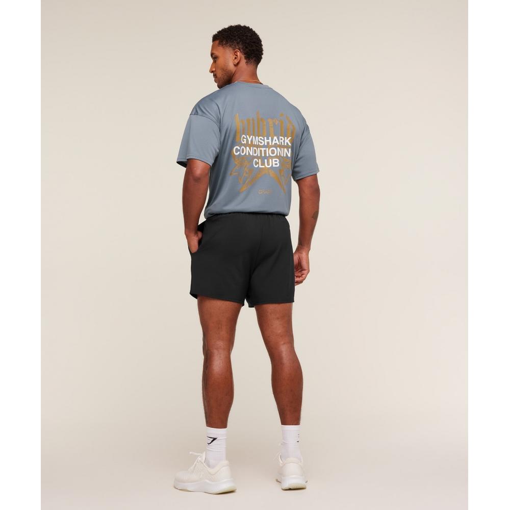 Gymshark Hybrid Graphic T shirT Iron Blue A3c4f ucTm