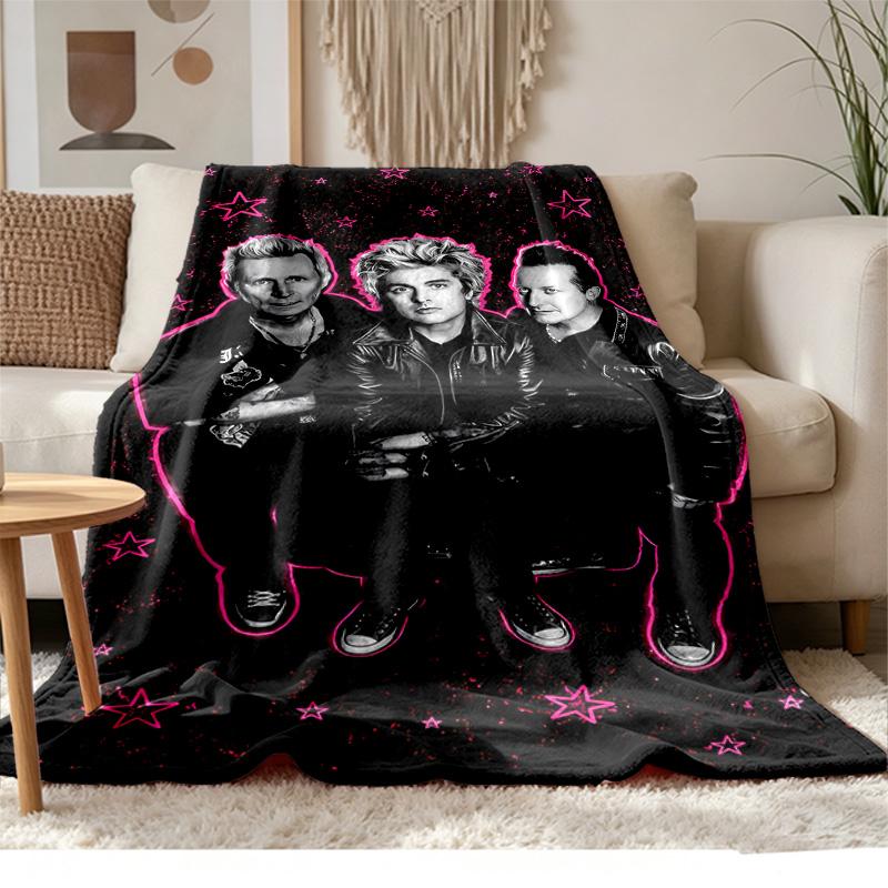 Green Day Weiches und bequemes Flanell Geeignet für Sofas Wohnzimmer Outdoor-Camping Reisen und auch ein tolles Jubiläumsgeschenk