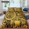 Luxury Baroque Modern Art 3D Golden Lion Print Duvet Cover Set 2/3 Pcs Pillowcase Bedding Set AU/EU/UK/US Queen And King Size