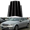 6 Peças de Pilares de Coluna de Porta de Carro Para Mercedes Benz Classe C C200K/C180K/C300/C260/C230 2008-2014 Adesivos de Coluna BC de Acabamento de Janela de Porta