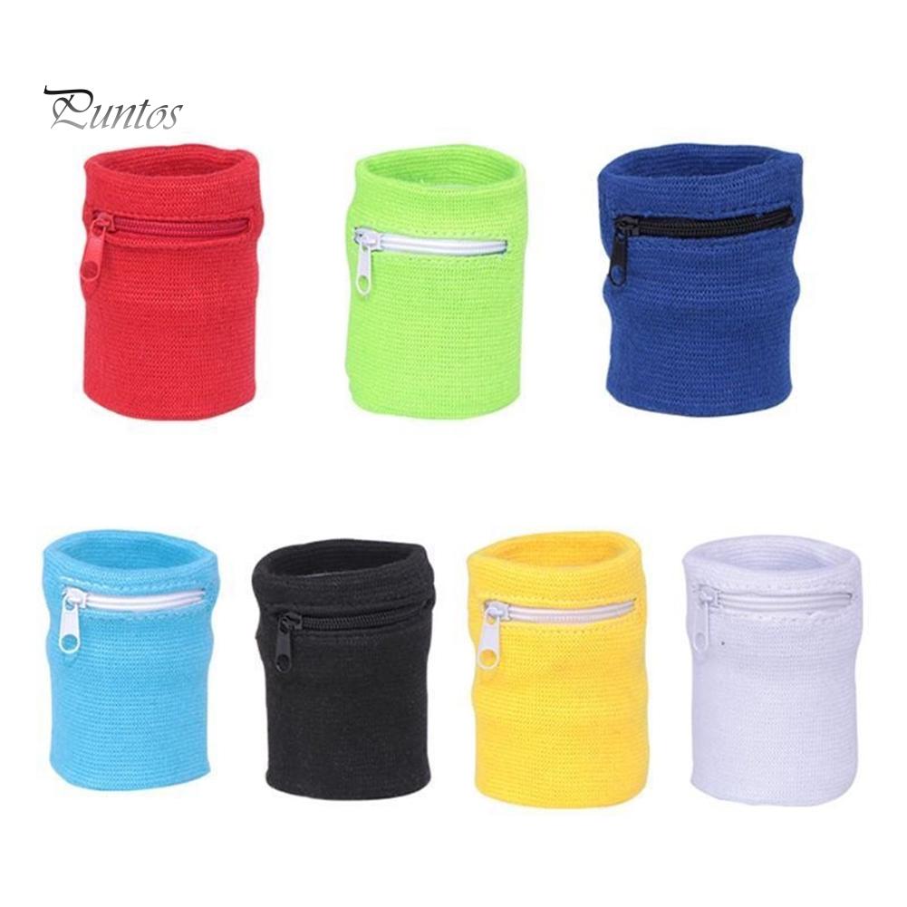 Puntos 1Pc Carteira Bolsa Envoltório de Pulso Bandagem Suporte Zíper Correndo Pulseira Esportiva