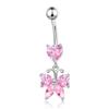 Elegant Navel Piercing Rings Zircon Belly Clicked Piercing Butterfly Belly Button Rings  Daily