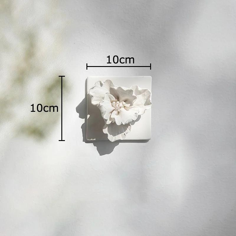 Blooming White Flower Wall Hanging Paintings Living Room Decoration Background Display Wall Mounted Floral Petals Ornaments