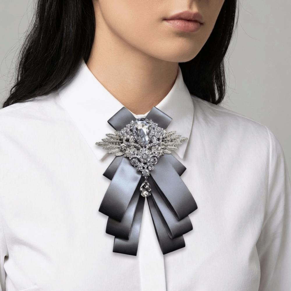 Einfarbig Strassstein Kragen Blume Britischer Stil Herren Anzug Zubehör Gentleman Fliege Mann