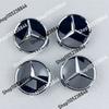 For Mercedes Benz amg For Mercedes Benz AMG 4PCS 75mm Car Wheel Center Hub Caps Cover B/C/E/S Class w204 w211 w205 W212 w203 w213 w124 car accessories