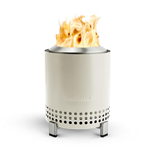 

Solo Stove Tabletop Fire Pit with Stand | Low Smoke Outdoor Mini Fire for Urban and Suburban Use | Fuels Pellets or Wood, Safe Burning, Stainless Stee