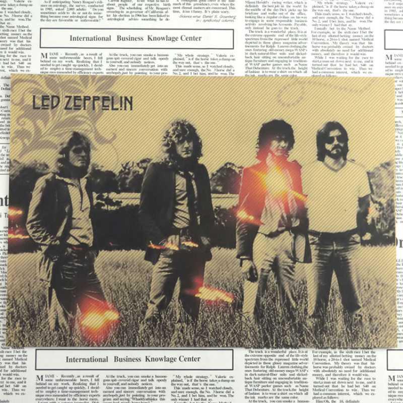 Zeppelin Band Retro Poster - Free Shipping, Kraft Paper, Decorative Wall Art for Bar or Dorm.