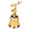 Deer Shape Hand Bell Vintage Plating Process Rustproof Polished Finish Metal Hand Bell for Dining