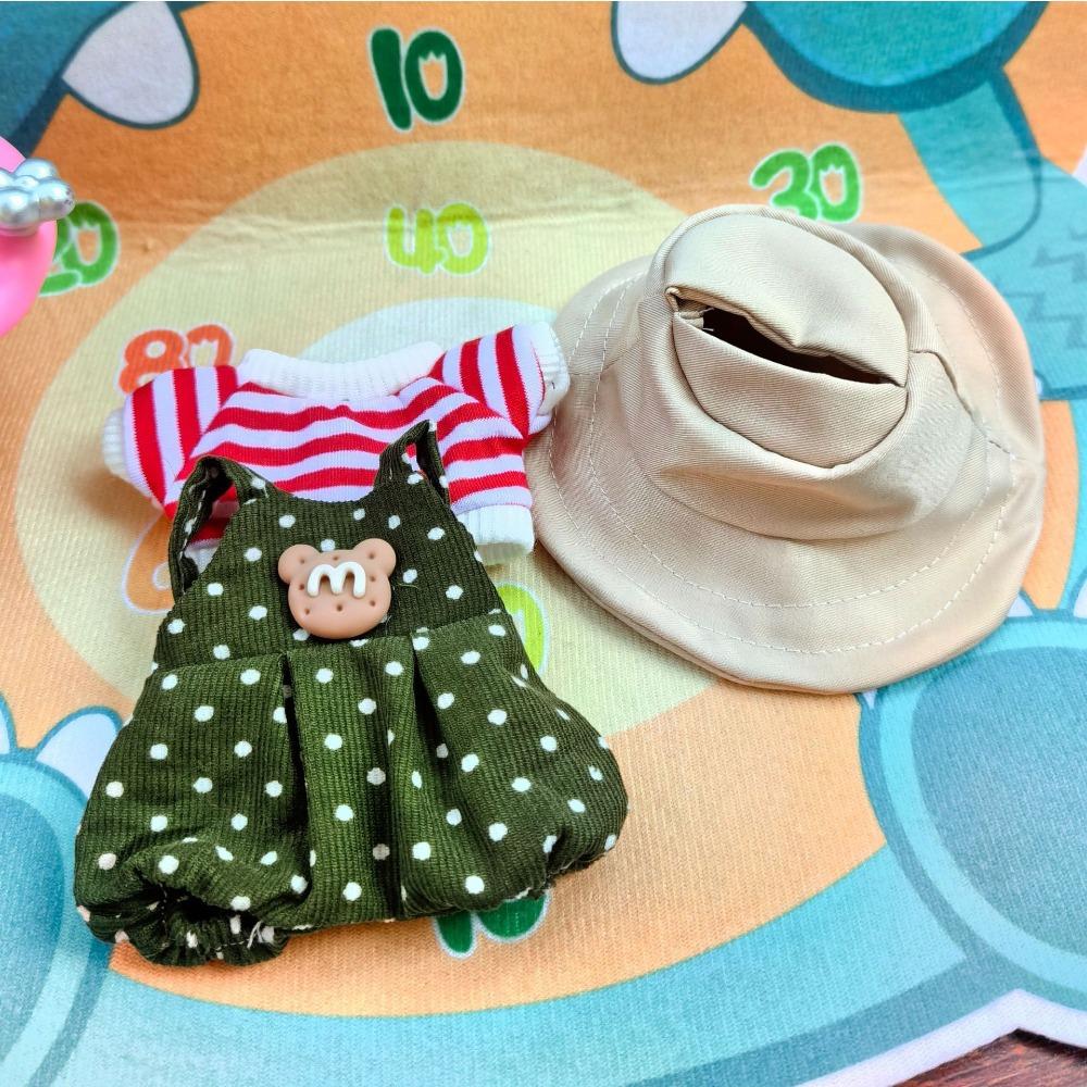 Overalls Polka Dot Set Clothes 17cm Blind Box Series Vinyl Baby Clothes Replacement Clothes Various Clothes