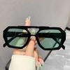 New double beam irregular anti-ultraviolet sunglasses women's fashion European and American retro Internet celebrity advanced sunglasses