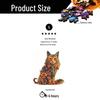 HOOLOOG Maine Coon Cat Wooden Puzzle - Educational Irregular Shape Interlocking Toy & Decompression Money Box.