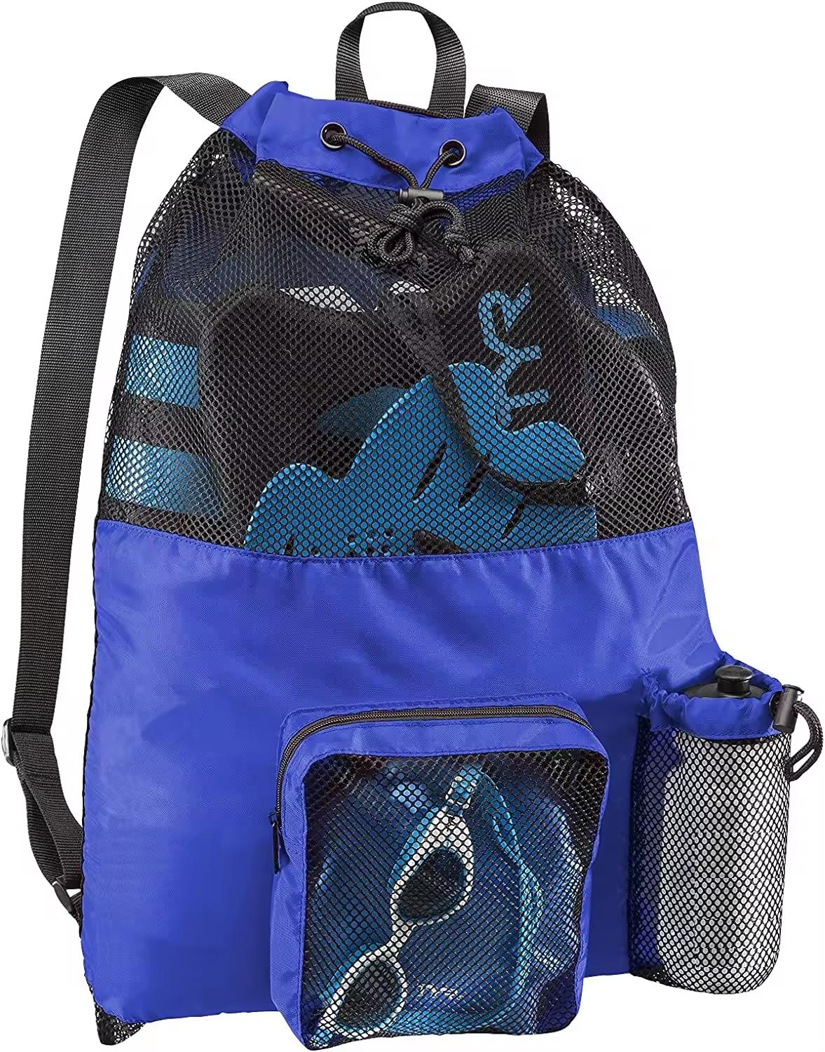 Large-Capacity Wet/Dry Gym Bag Mommy Swim Dive Backpack for Outdoor Sports Yoga Fitness Football Swim Practice темно-синий