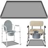 Bedside Commodes Mat Bedside Portable Toilet Mat with Raised Edge, Non-Slip Recycle Commode Toilet Pad Under Commode Chair Mat Waterproof Floor