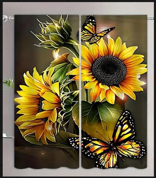 Romantic Water Droplet Red Rose Luxury Window Curtains For Bedroom Living Room Bathroom Kicthen Door Hall Cupboard On Sale 2PCS