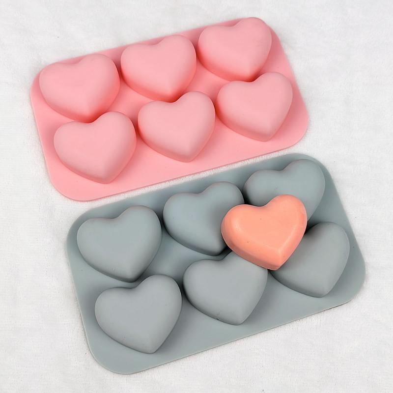 1 Stück Valentinstag Herz Silikon Backform Liebe Schokolade Süßigkeiten Keks Eisform Niedliche Geschenke Seife Kerzen Herstellung Set