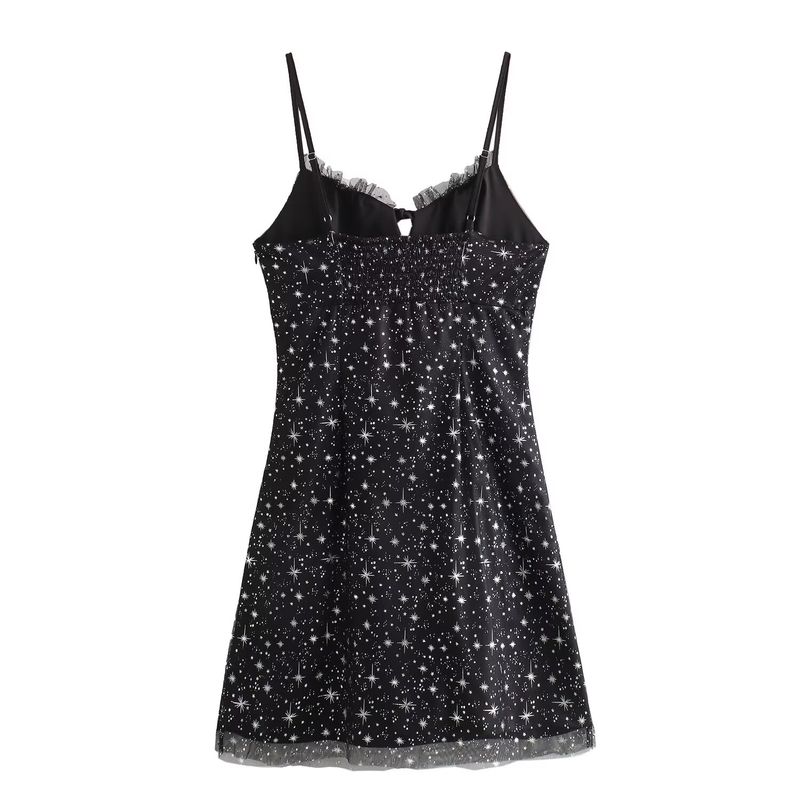 Jnleaog New Arrival Women's Clothing Fashion Style French Fashion Stylish Casual Mesh Sexy Mini Suspender Skirt