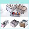 Transparent And Visible 6/7 Grids Clothes Jeans Pants Storage Bag Drawer Mesh Divider Organizer Boxes