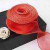 1 Stück 10 Yards Fischschwanz-Garnbänder 2,5 cm Wellenkante Gefaltet Geschenke Verpackungsmaterial Geschenkpapier Sträuße Chiffonband