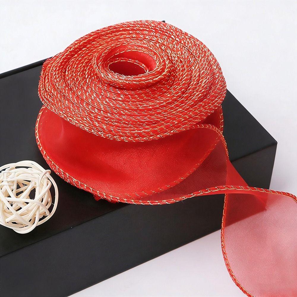 1 Stück 10 Yards Fischschwanz-Garnbänder 2,5 cm Wellenkante Gefaltet Geschenke Verpackungsmaterial Geschenkpapier Sträuße Chiffonband