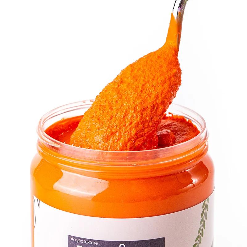 200ML Multicolor Quartz Sand Acrylic Pigment for Textured Painting Modeling Paste with Grainy Feeling for Painting Creation