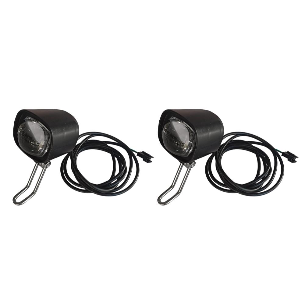 3-1PC 2 In 1 E-Bike Headlight E-Scooter Lamp Motorcycle Waterproof Horn Headlight 36V-60V Electric Bicycle LED Front Lighting