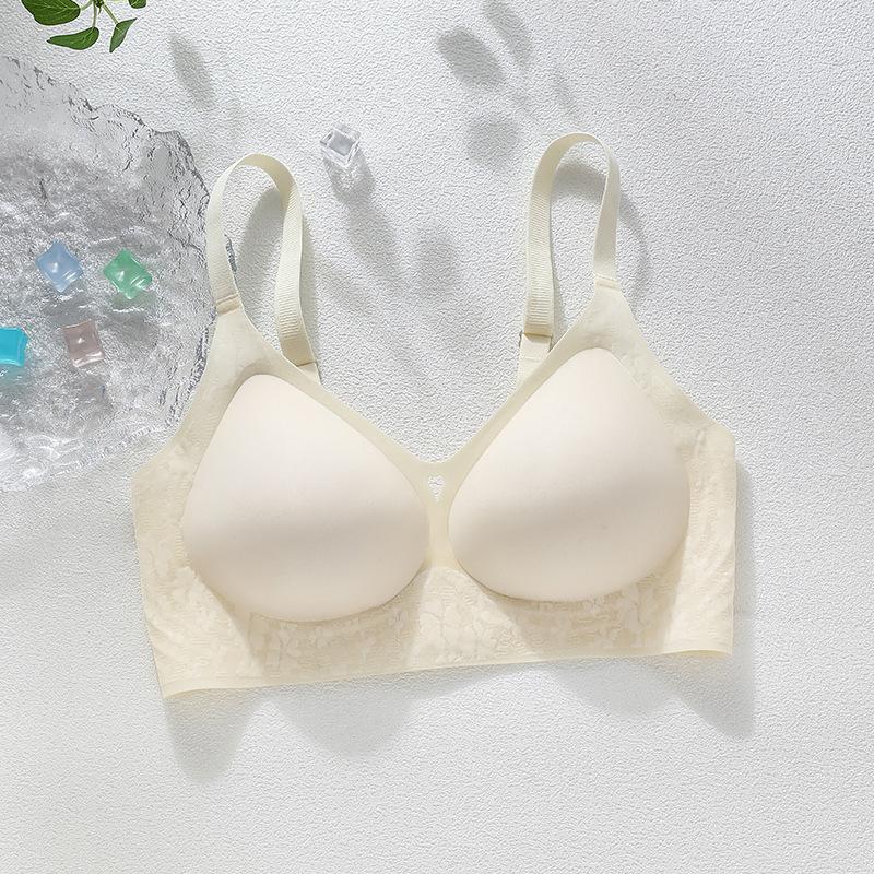 

Summer ultra-thin jelly glue comfortable without steel ring breathable A antibacterial bra cover new M (suitable for 42.5-50kg ) шампанского