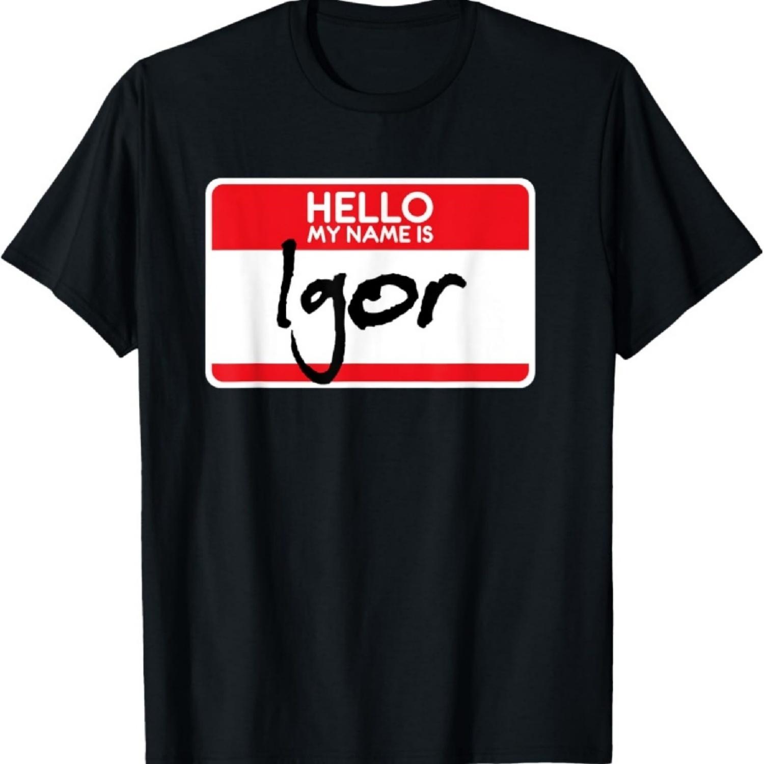 Простая идея костюма на Хэллоуин Футболка «Фильм ужасов Меня зовут Игорь» S