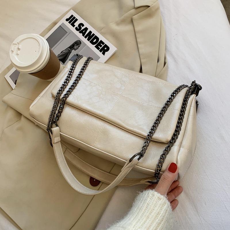Summer large-capacity bag women's trendy fashion new retro chain bag simple shoulder messenger bag