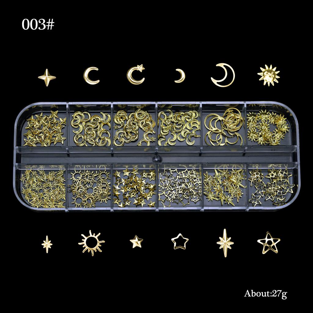 Boxed Half Round Flatback Nail Rhinestones Multi Size Gold Silver Pearls Caviar Nail Art Decorations Gold Beads Ocean Accessorie