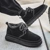 Snow boots men's autumn and winter fur integrated fleece warm mid-top cotton shoes thickened fashion casual bread shoes tooling shoes