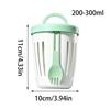 Yogurt Cups With Lids Double Wall Salad Cup Portable Leak Proof Oat Container With Fork&Handle Drain Fruit Cup Breakfast Cup
