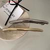 Hot 11cm Hairpin Women Metal Golden Strip Long Barrettes Hair Clips Vintage Hairpins Automatic Smooth Spring Clip Hairgrip