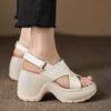 Fashion Women's Thick-soled Sandals 2025New Wedge Sandals Summer Open-toe Platform Sandals for Women High Heeled Sandal Sandalias Mujer