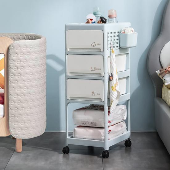 Ruchomy wózek narzędziowy z półką, ruchomy organizer z szufladami i wózek do przechowywania w pokoju dziecięcym, wózek do przechowywania
