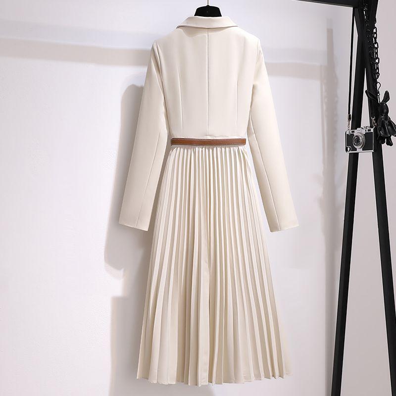2026 Autumn Women's French Suit Dress: Elegant, Slimming, Long Sleeve Skirt